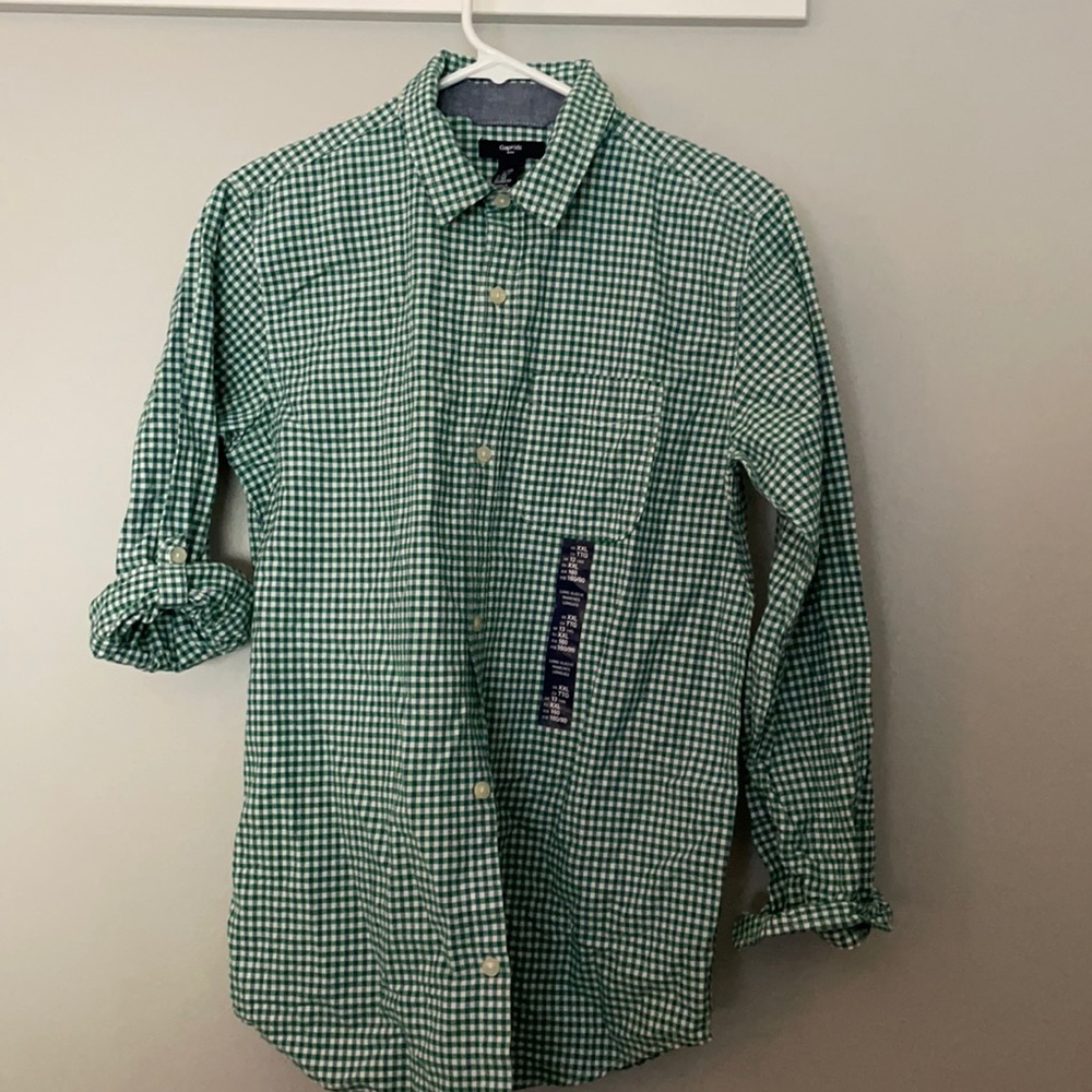 Gap Kids Factory Gingham button down